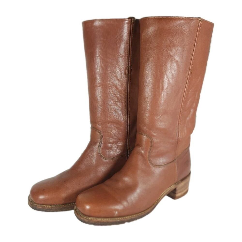 Frye Vintage 2955 Men's US 10,5D Brown Leather Western Campus Boots Made USA